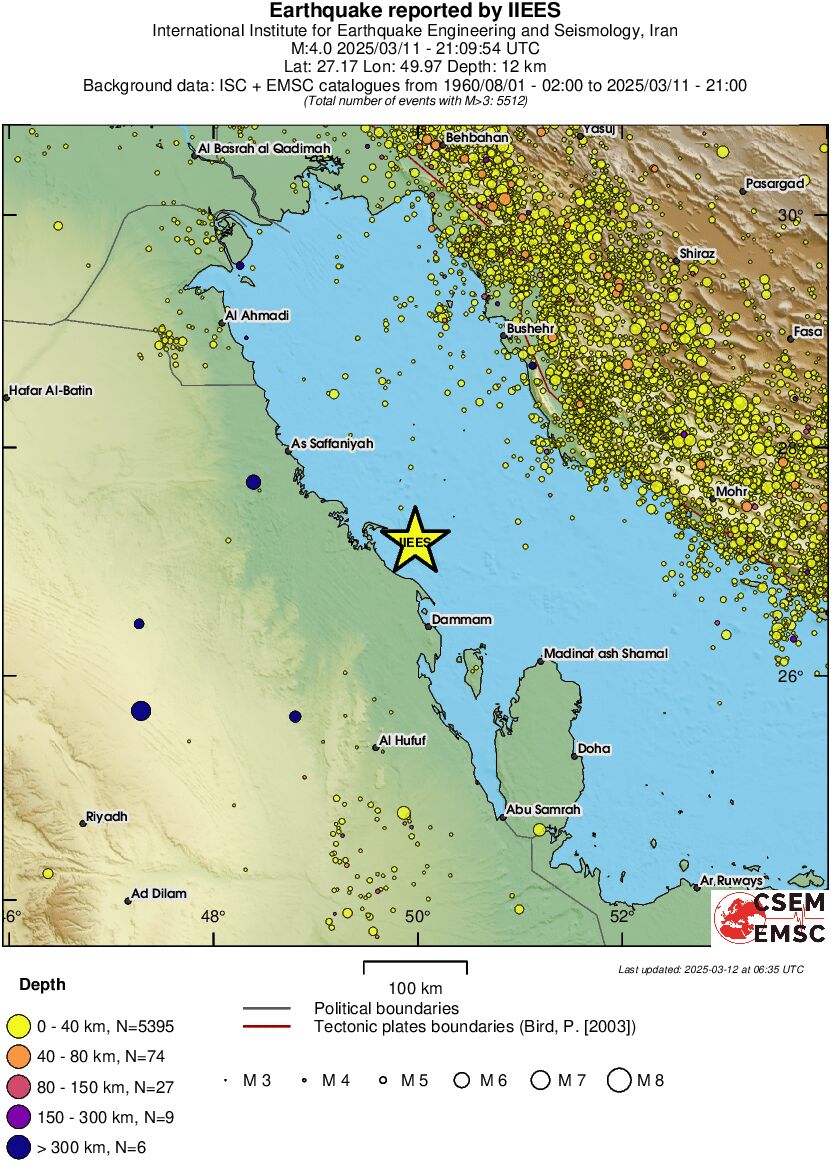 regional historical seismicity