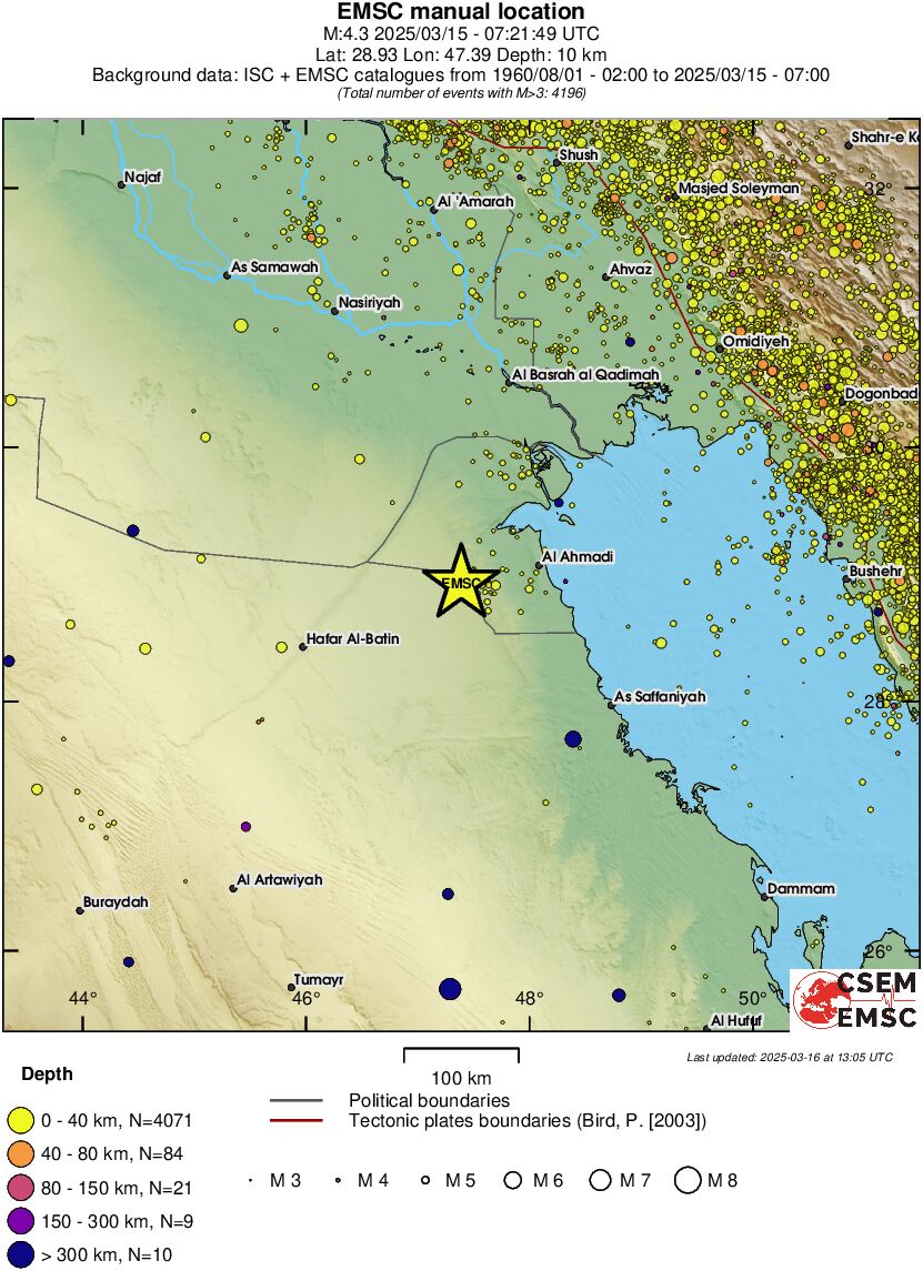 regional historical seismicity