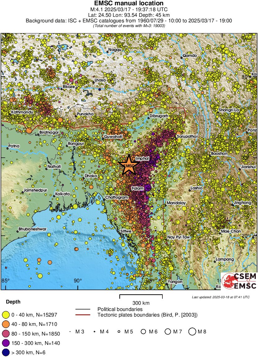 wide historical seismicity
