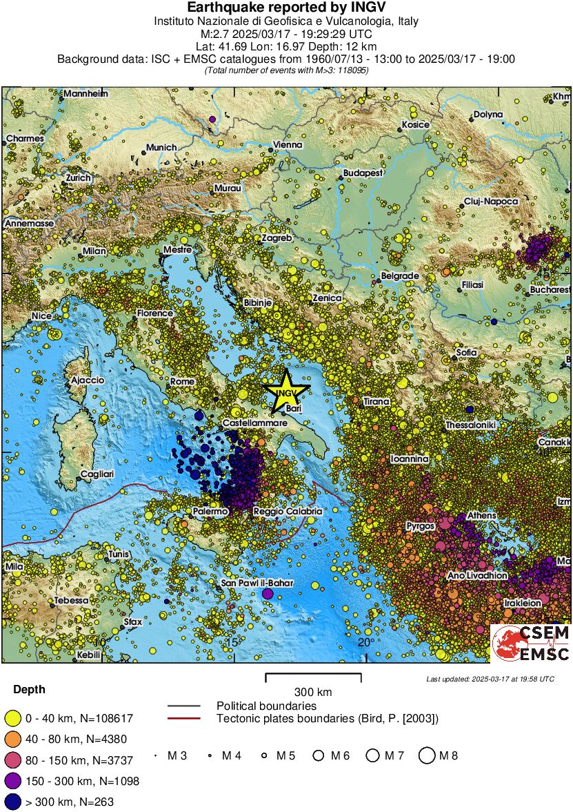 wide historical seismicity