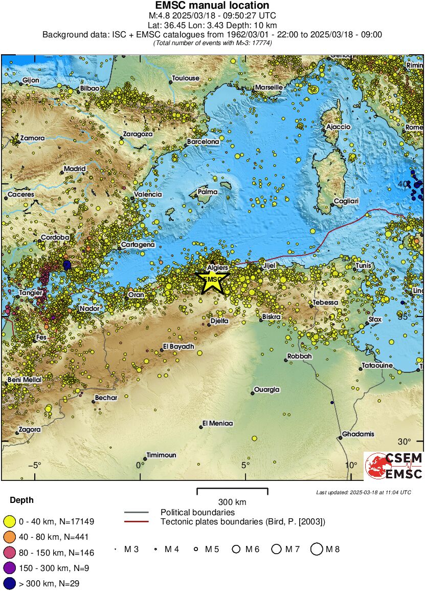 wide historical seismicity
