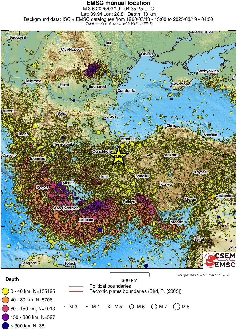 wide historical seismicity