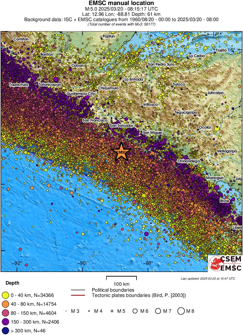 regional historical seismicity