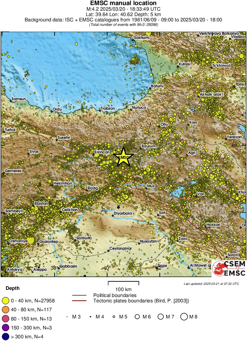 regional historical seismicity