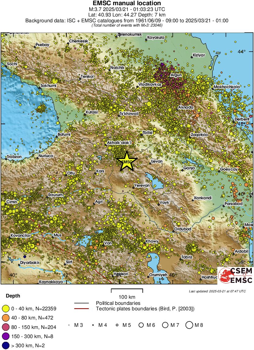 regional historical seismicity
