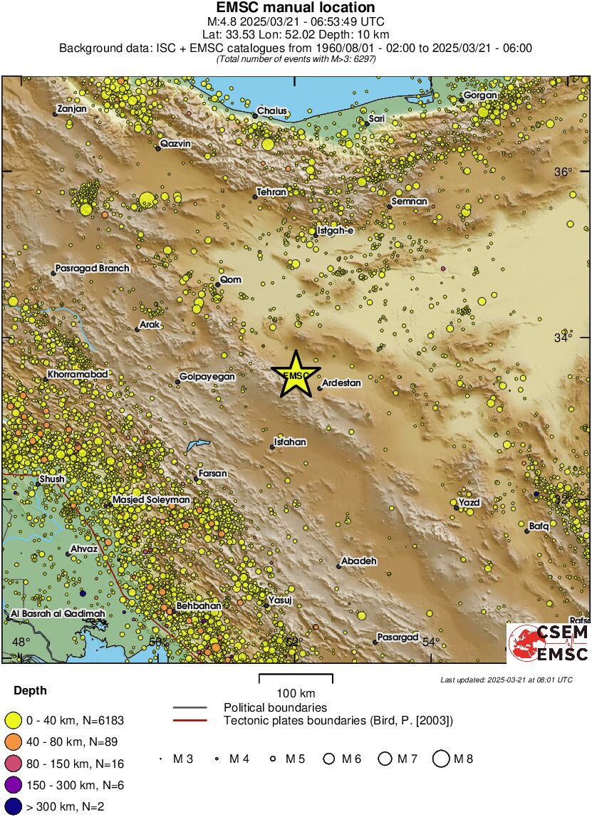 regional historical seismicity