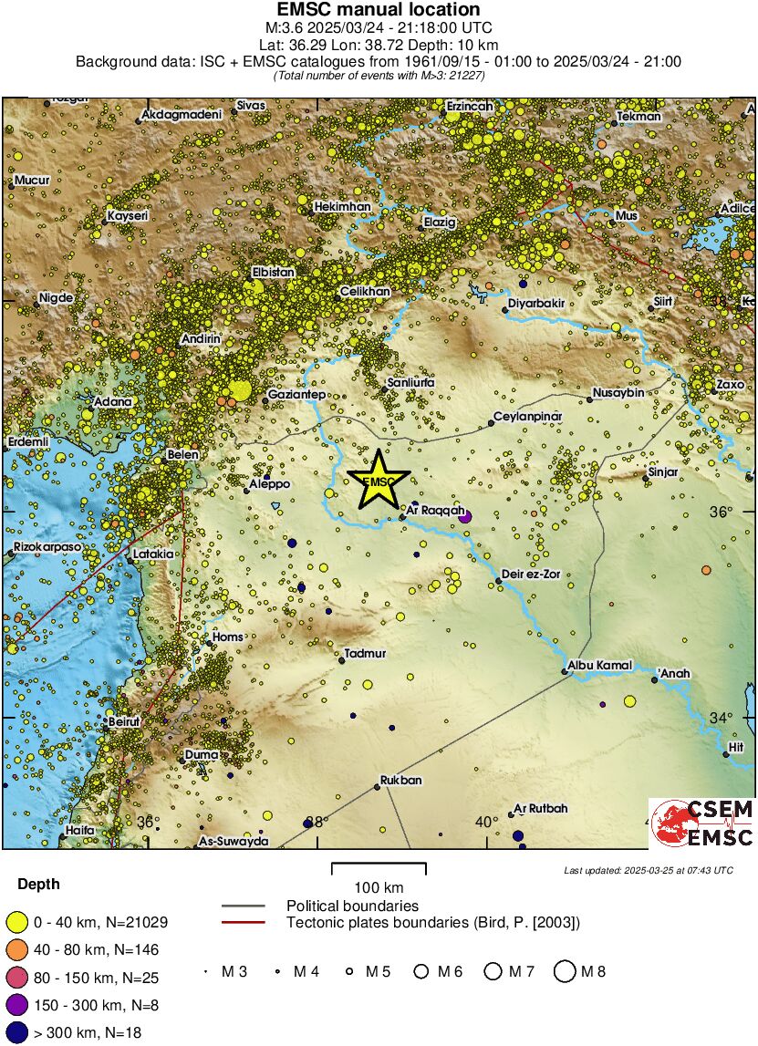 regional historical seismicity
