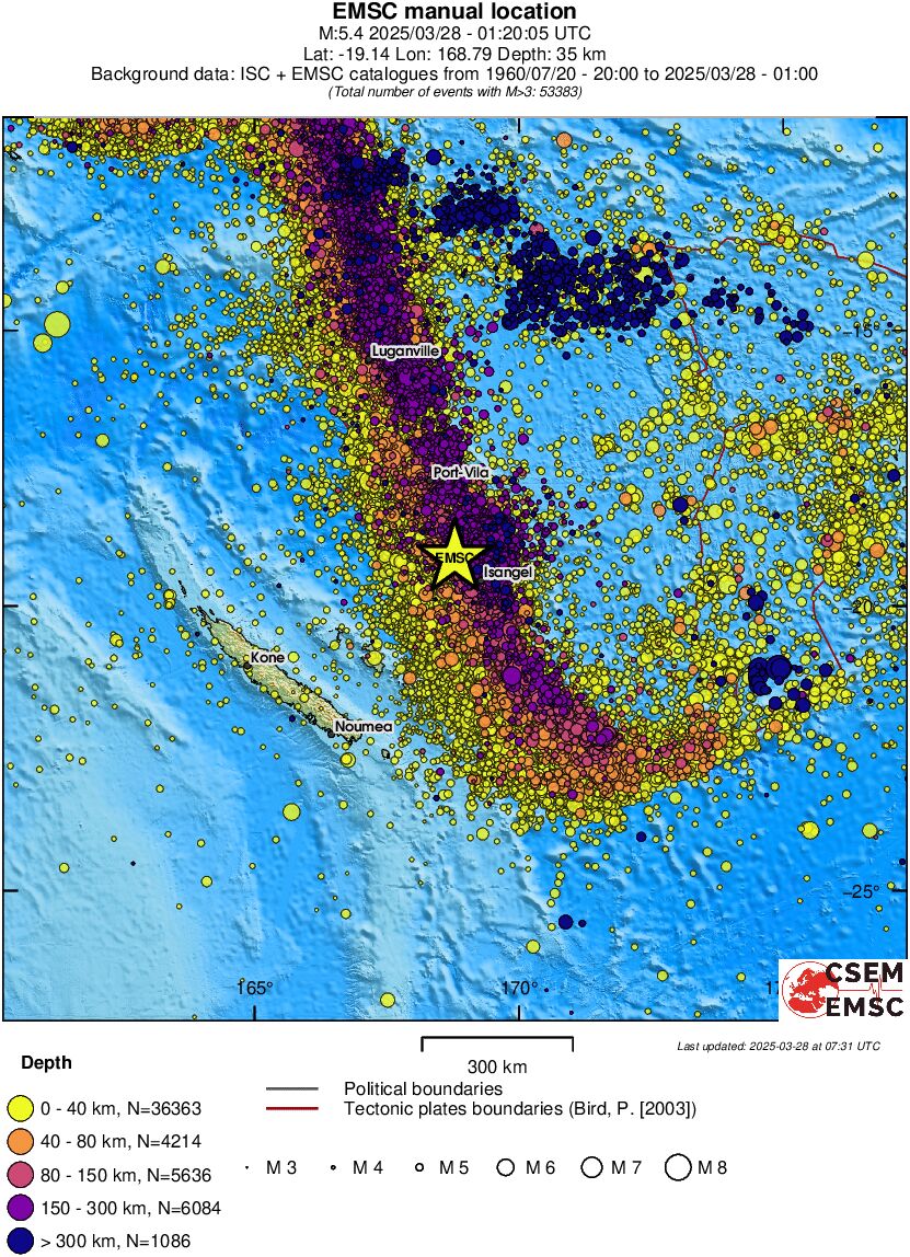 wide historical seismicity