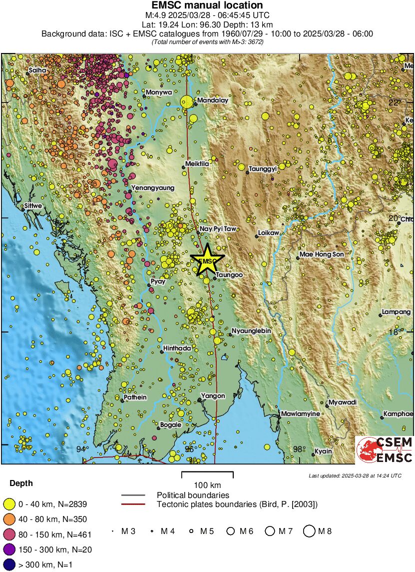 regional historical seismicity