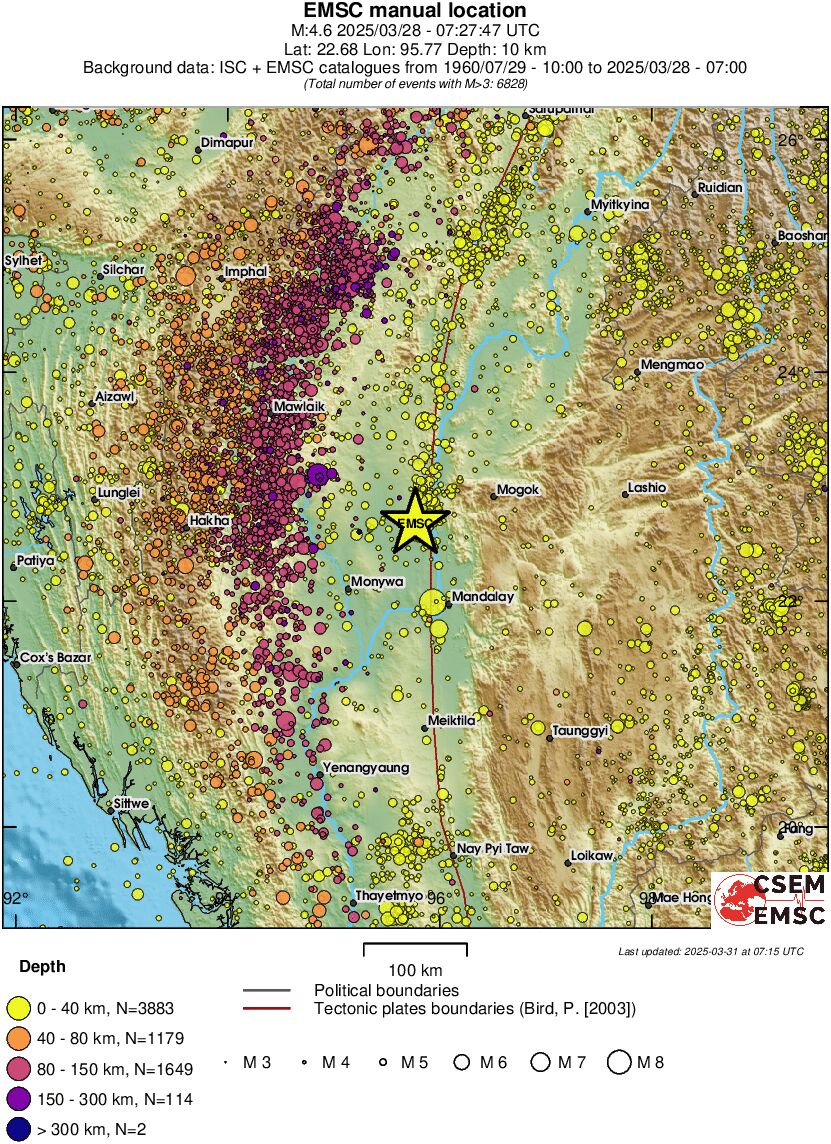 regional historical seismicity
