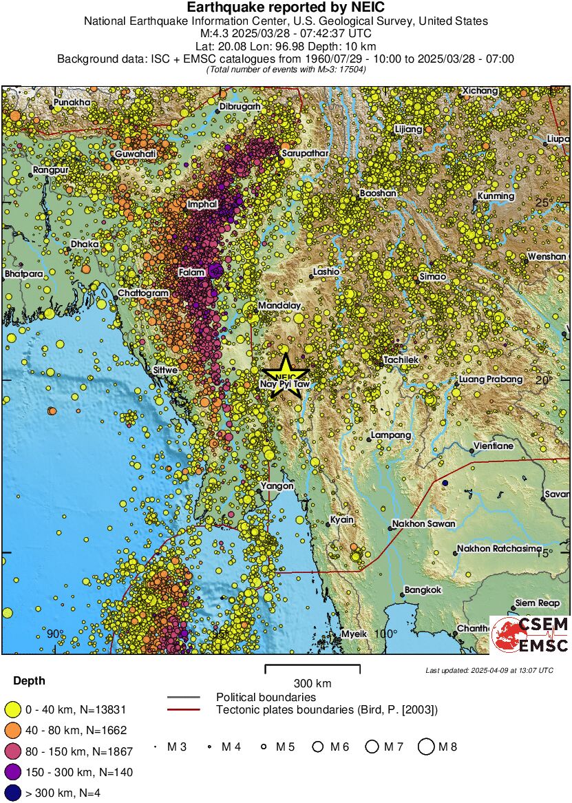 wide historical seismicity