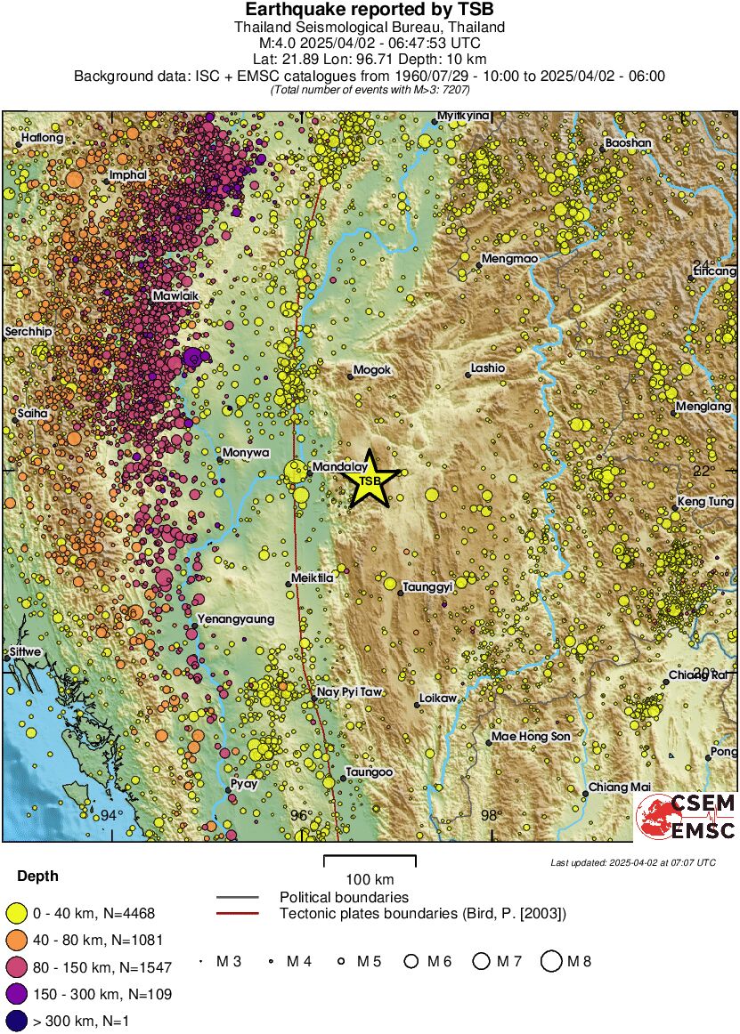 regional historical seismicity