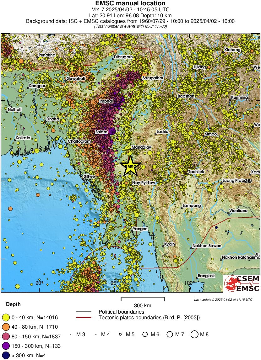 wide historical seismicity