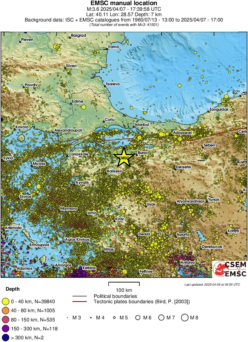 regional historical seismicity