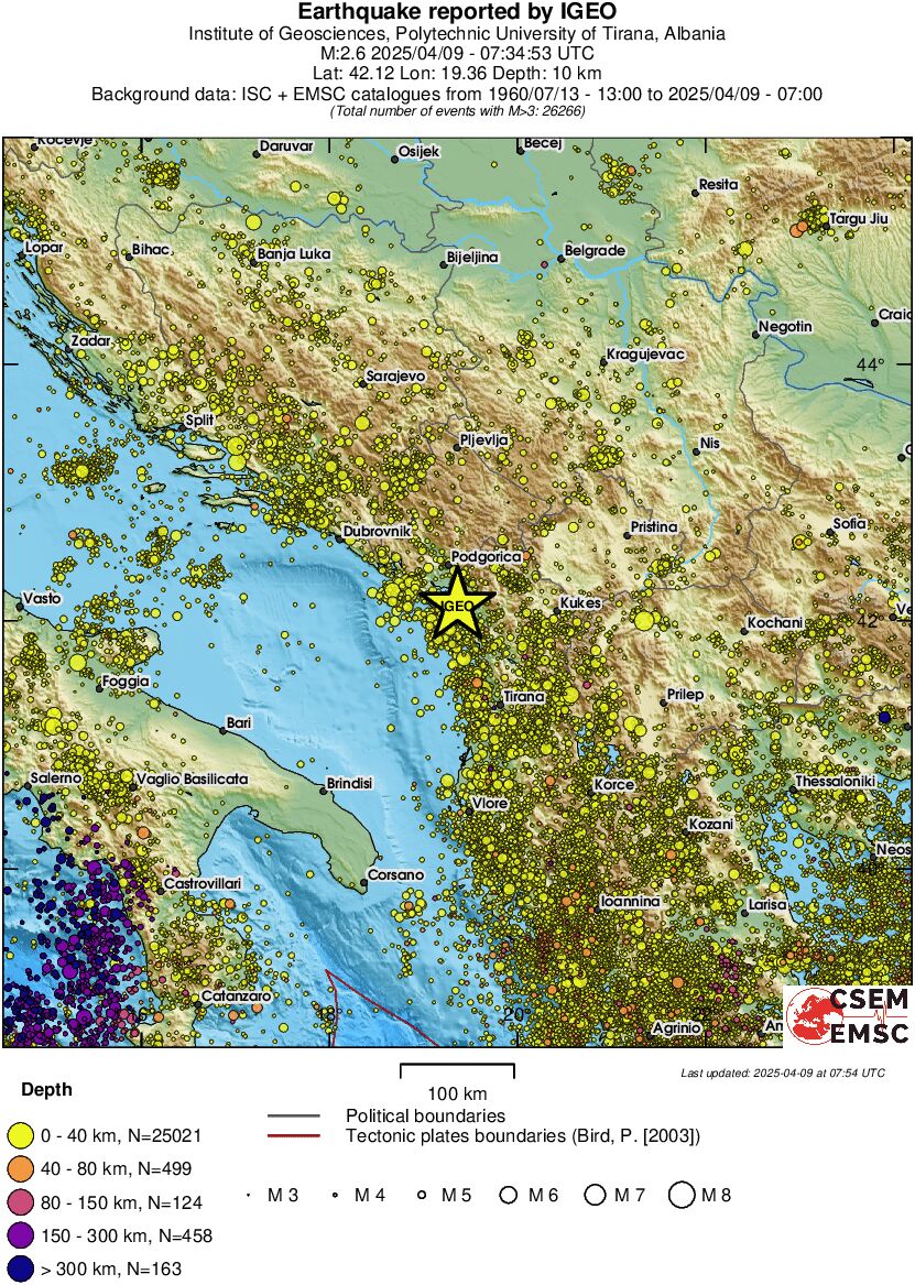 regional historical seismicity