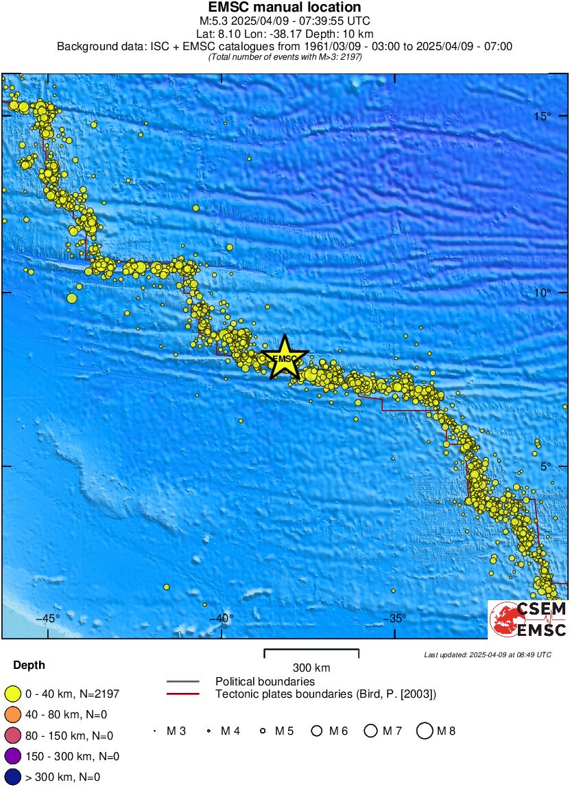 wide historical seismicity