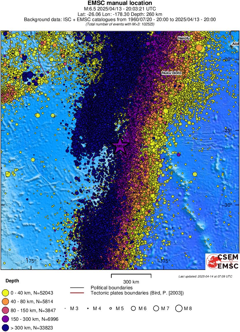 wide historical seismicity