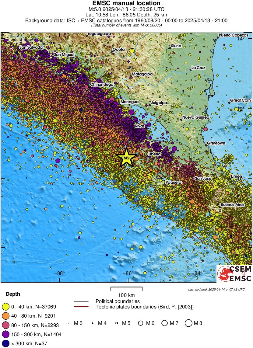 regional historical seismicity