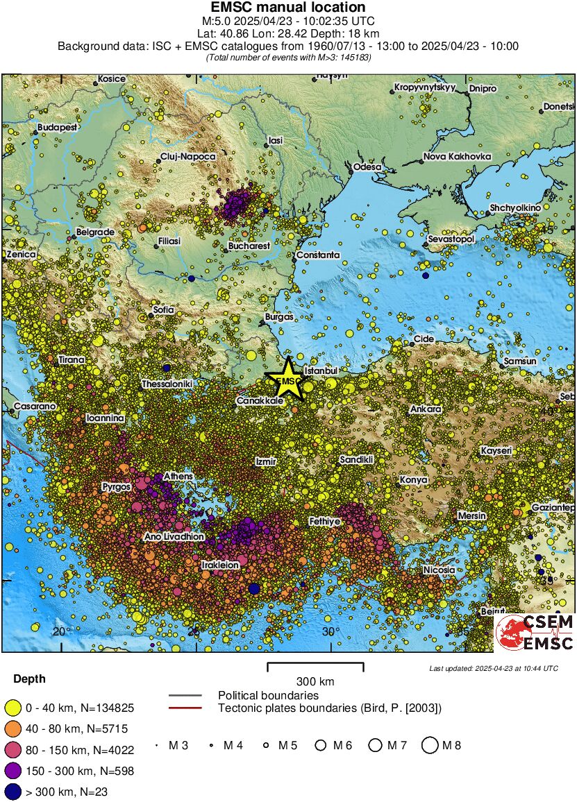 wide historical seismicity