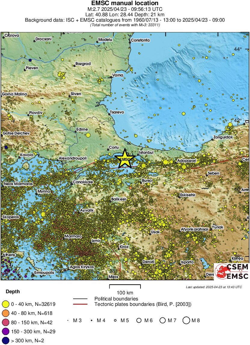 regional historical seismicity