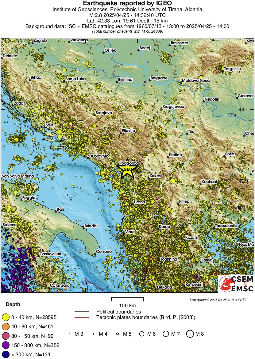 regional historical seismicity