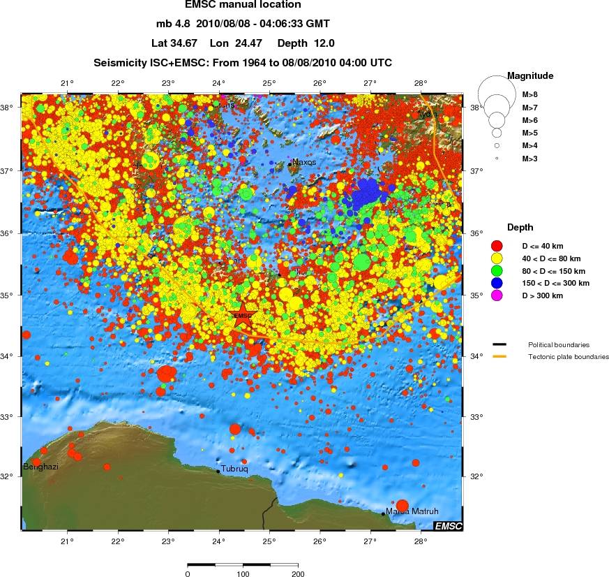 regional historical seismicity