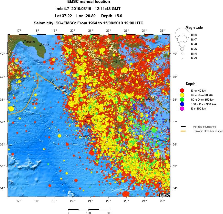 regional historical seismicity