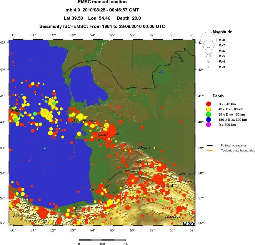 regional historical seismicity