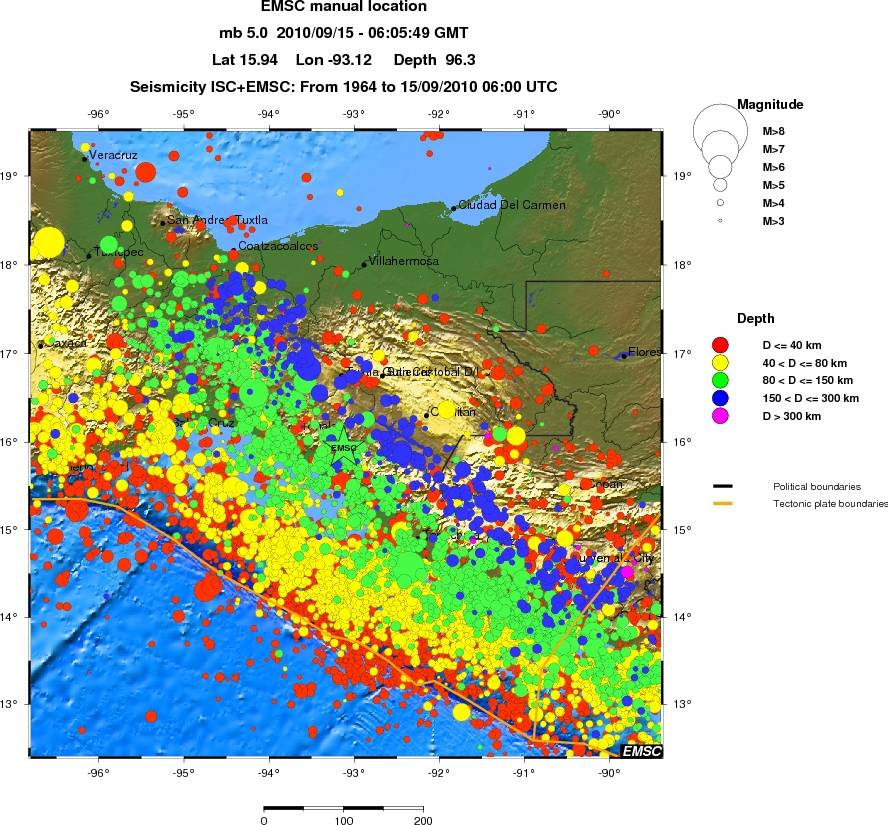 regional historical seismicity