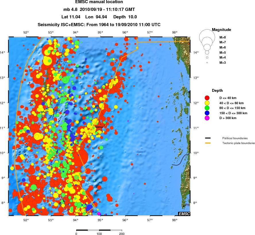 regional historical seismicity
