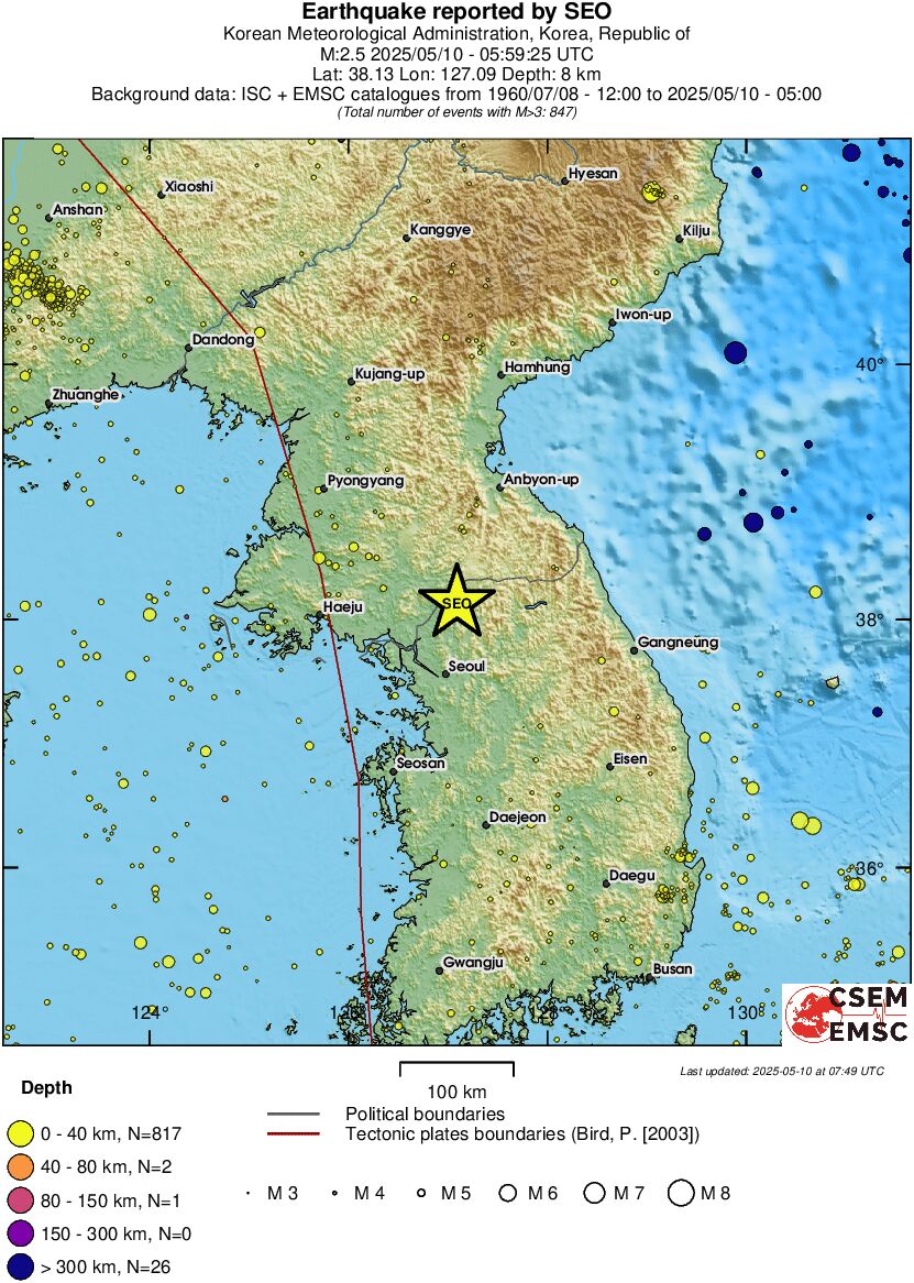 regional historical seismicity