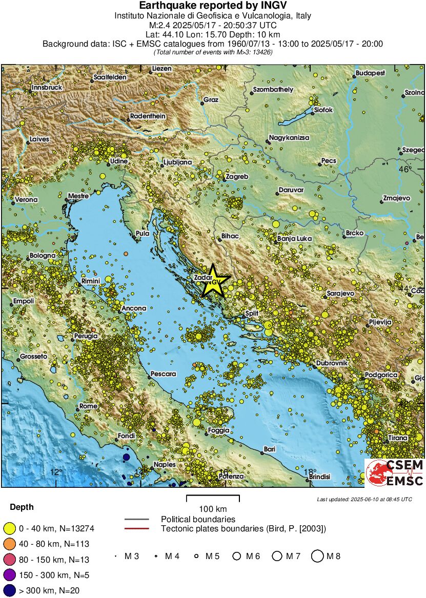 regional historical seismicity