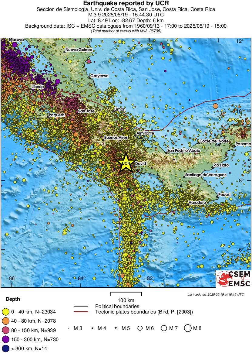 regional historical seismicity