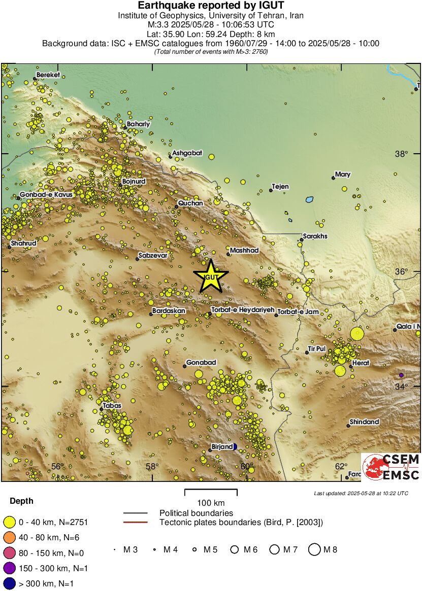 regional historical seismicity