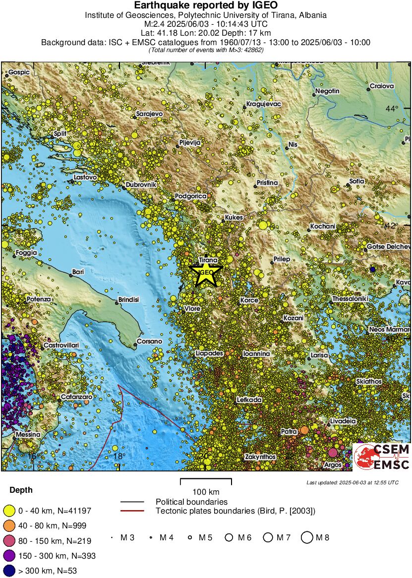 regional historical seismicity