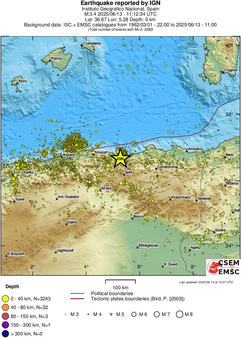 regional historical seismicity