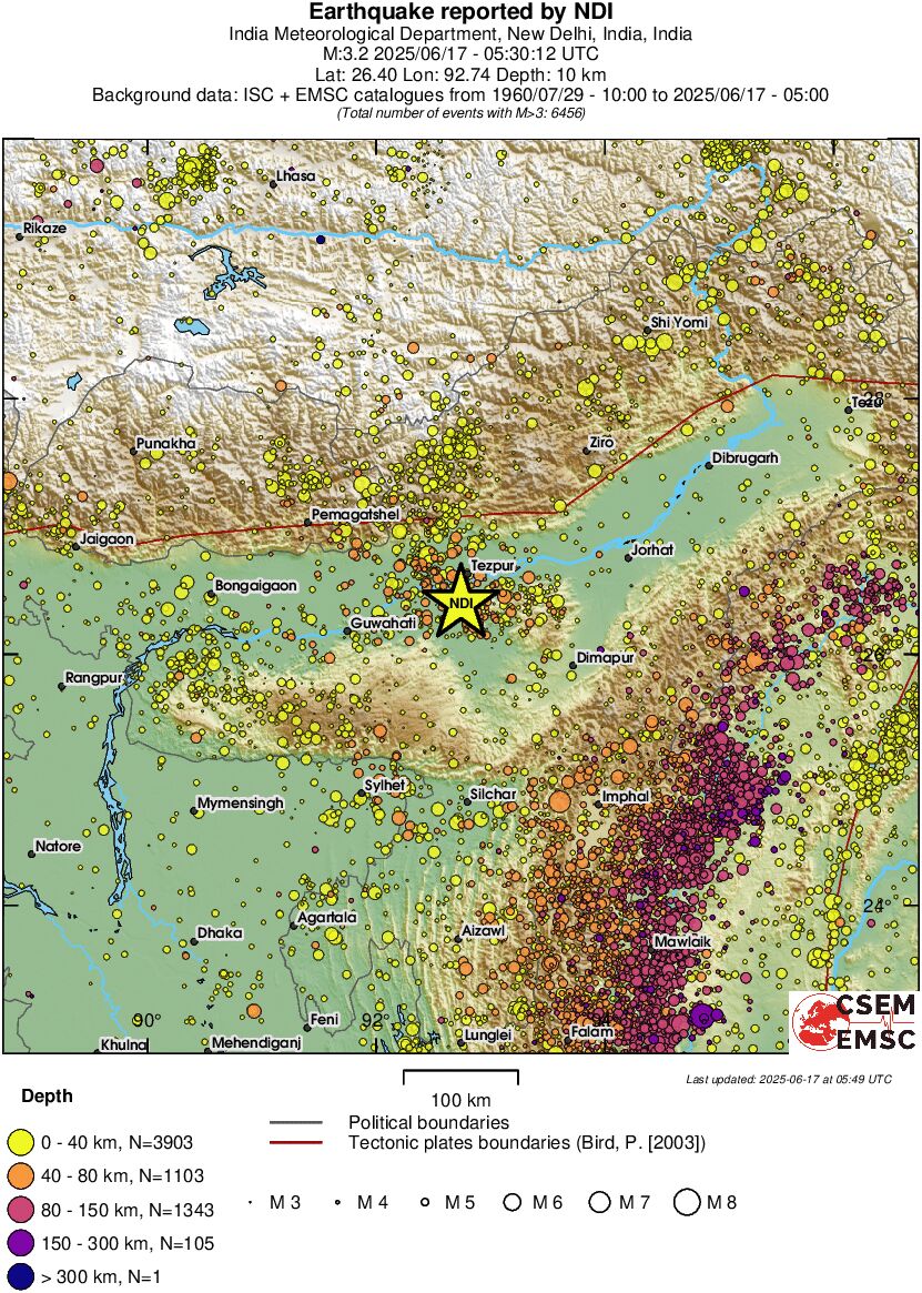 regional historical seismicity
