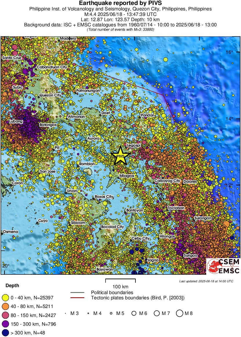 regional historical seismicity