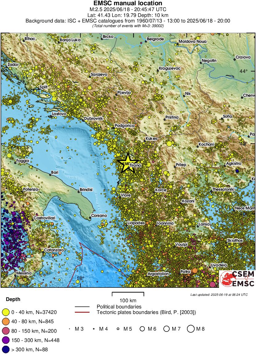 regional historical seismicity