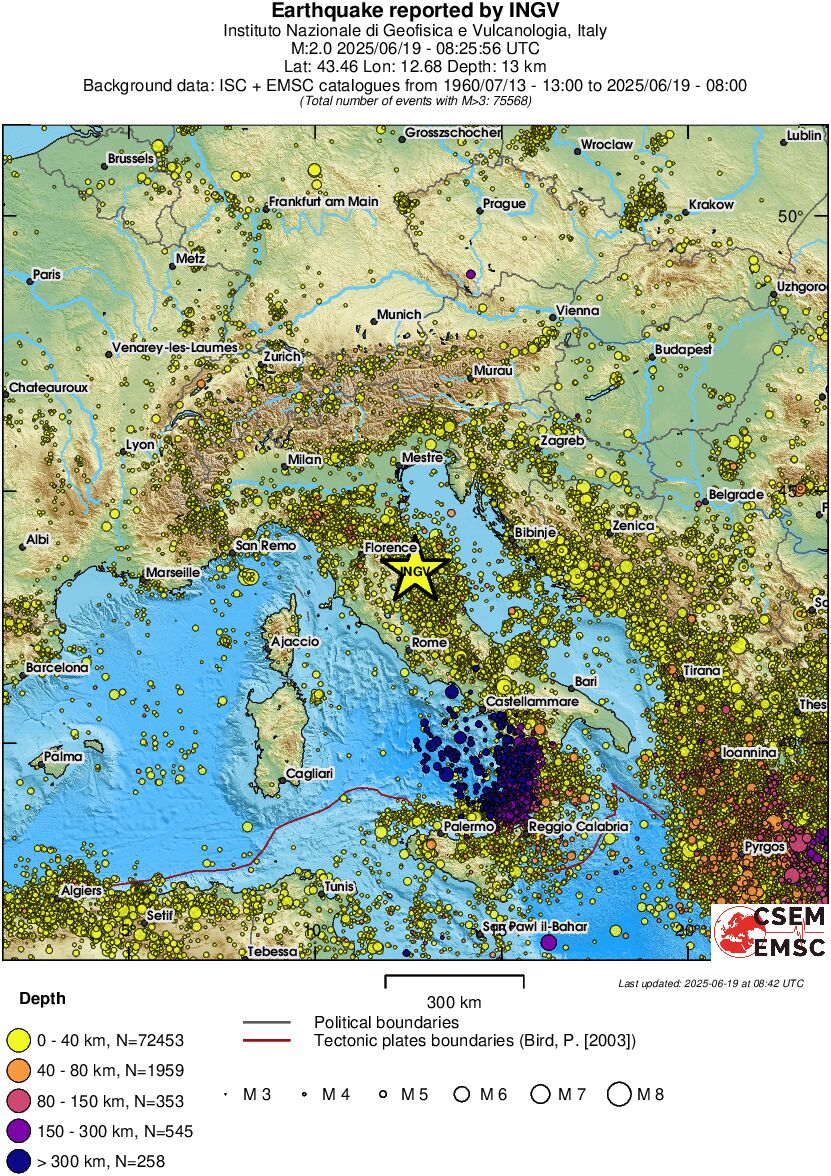 wide historical seismicity