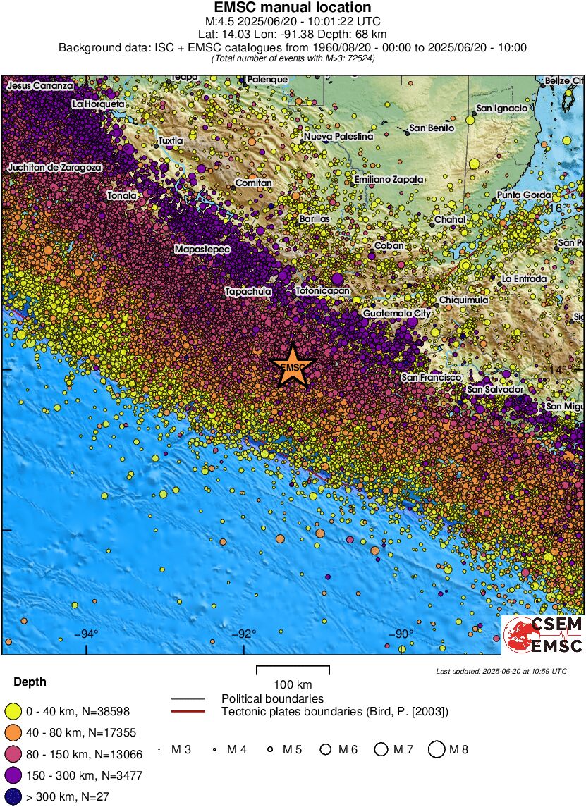 regional historical seismicity