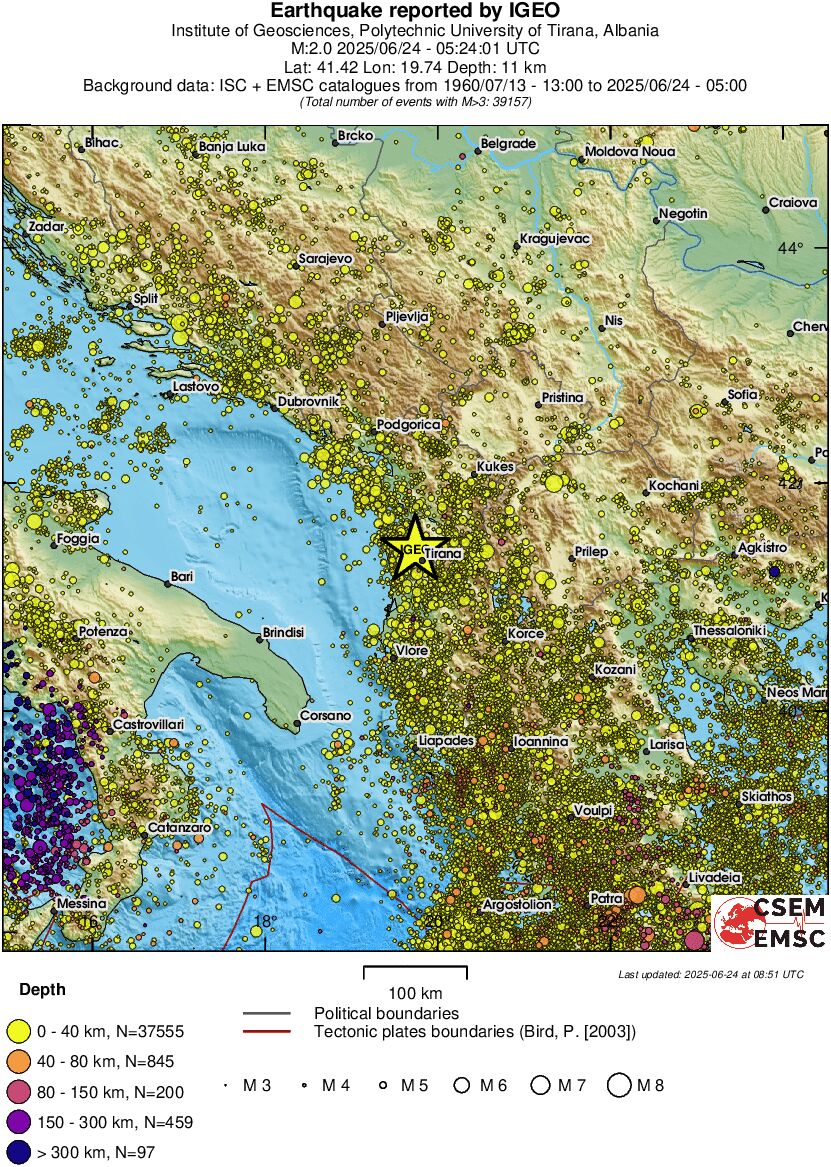 regional historical seismicity