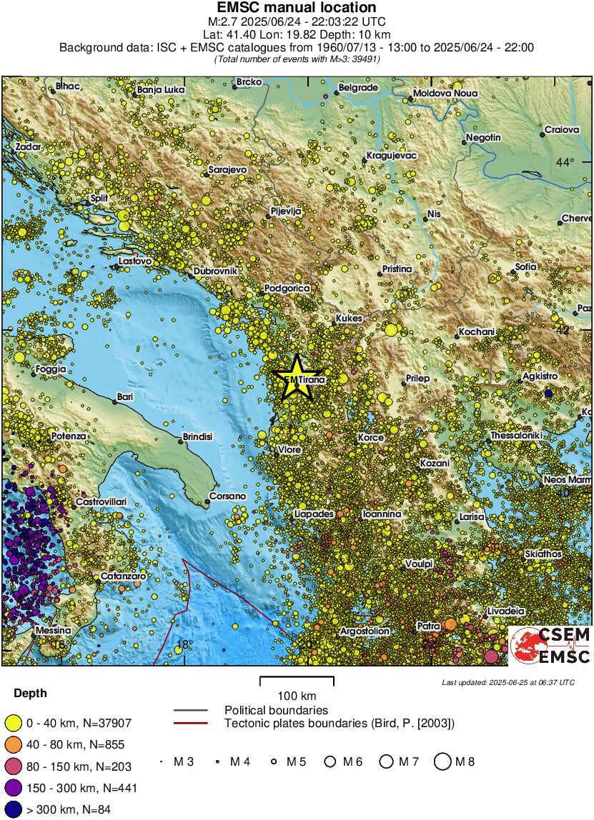regional historical seismicity