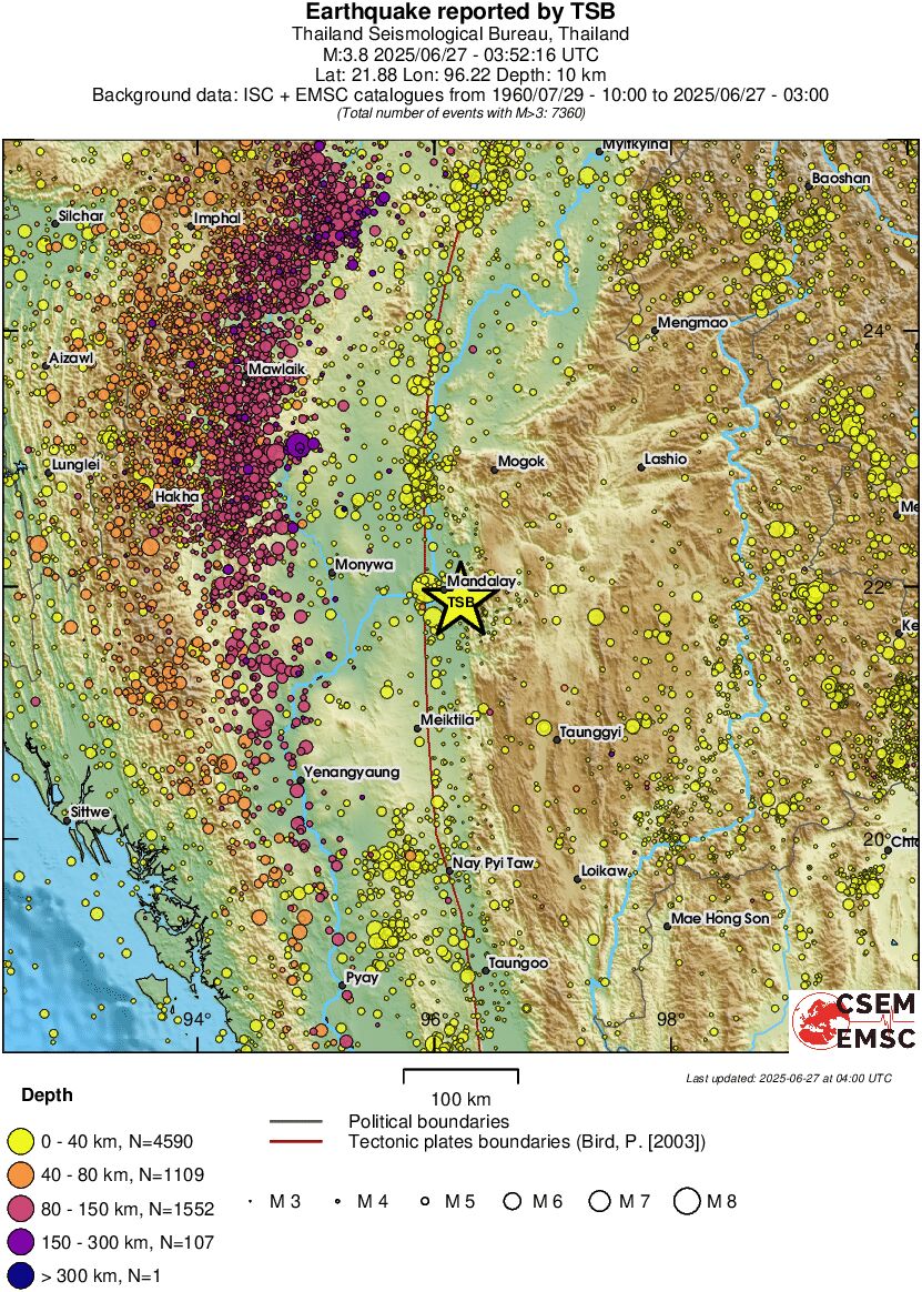regional historical seismicity