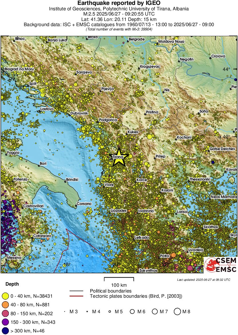 regional historical seismicity