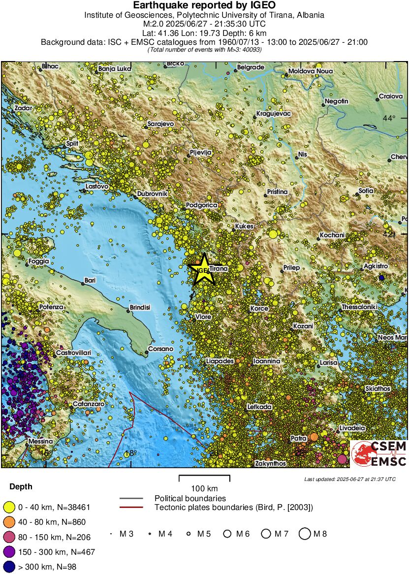 regional historical seismicity