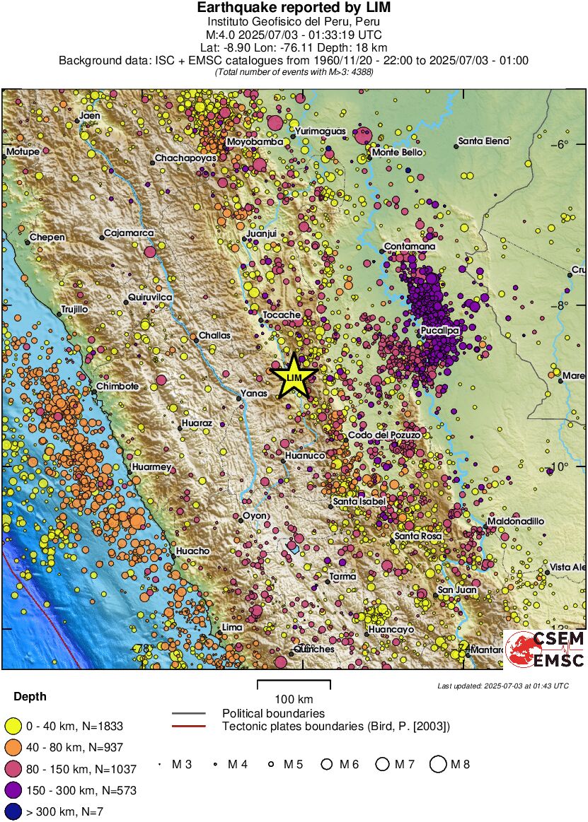 regional historical seismicity