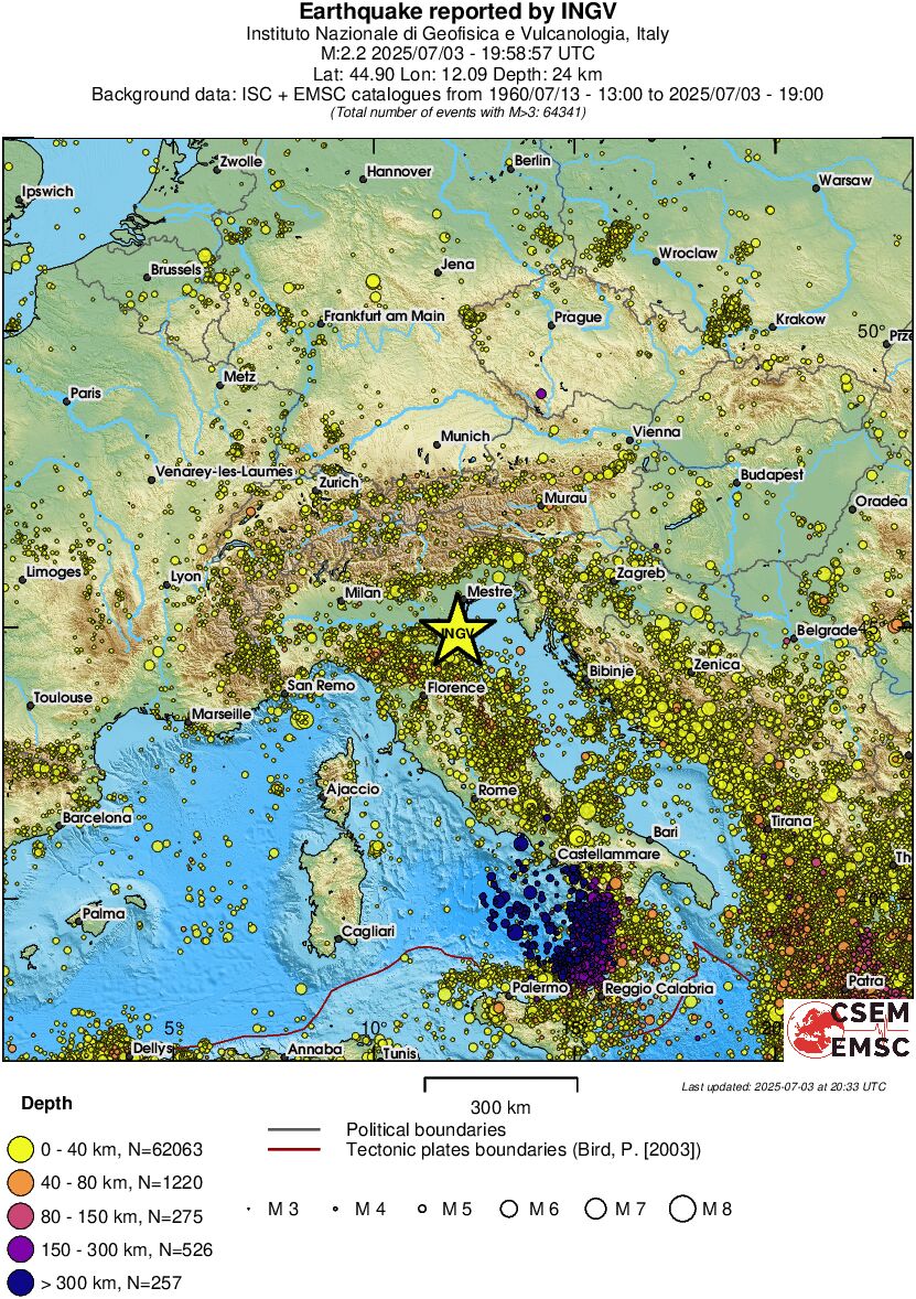 wide historical seismicity