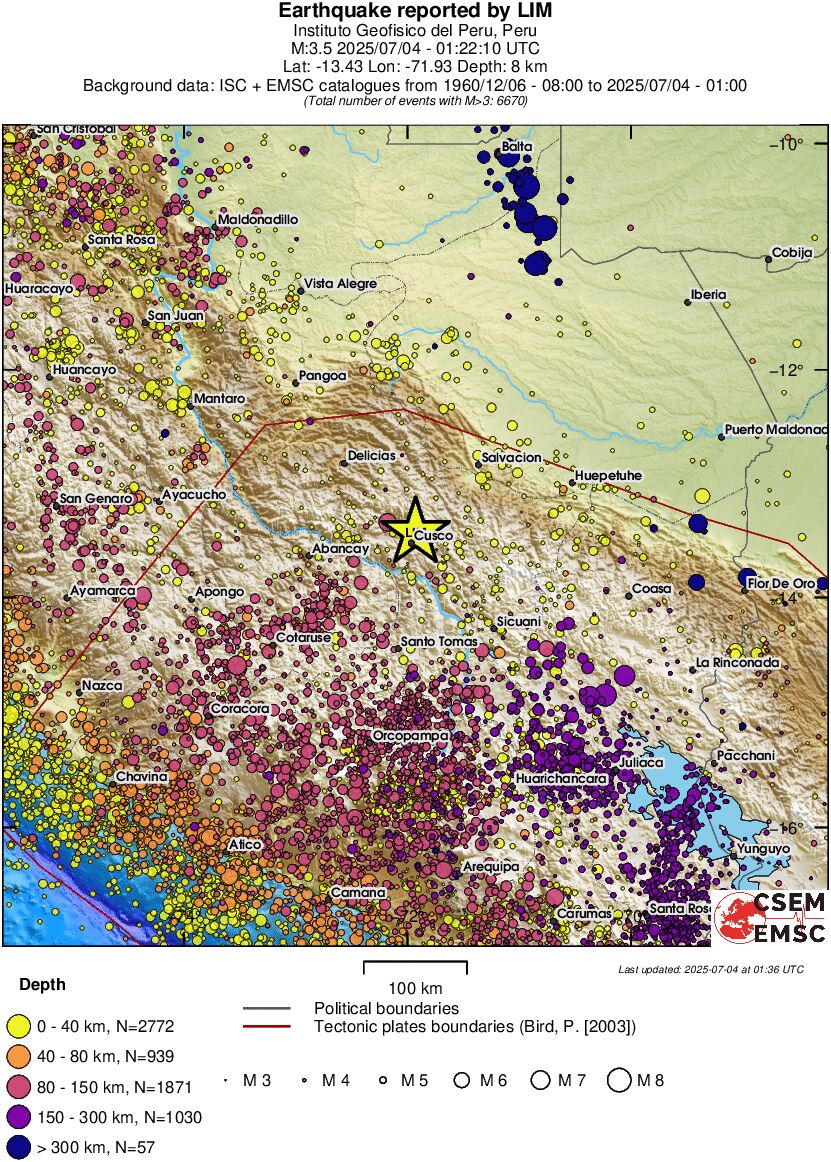 regional historical seismicity