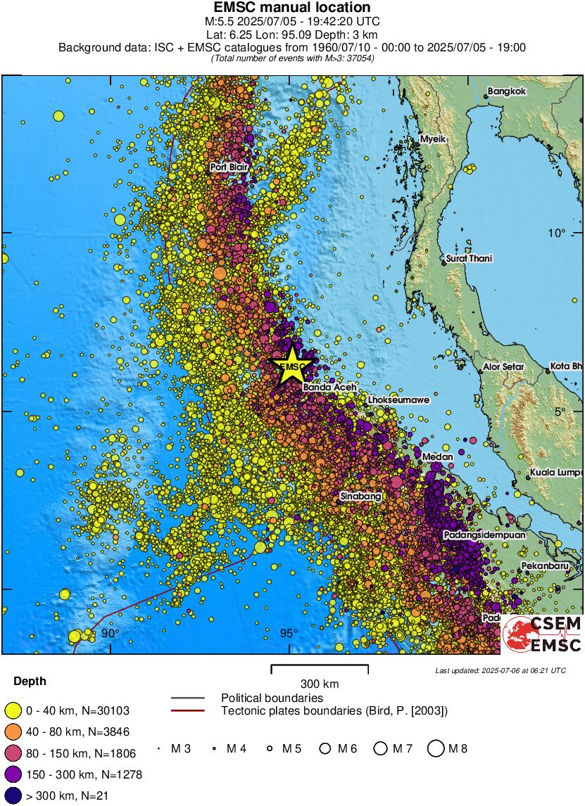 wide historical seismicity
